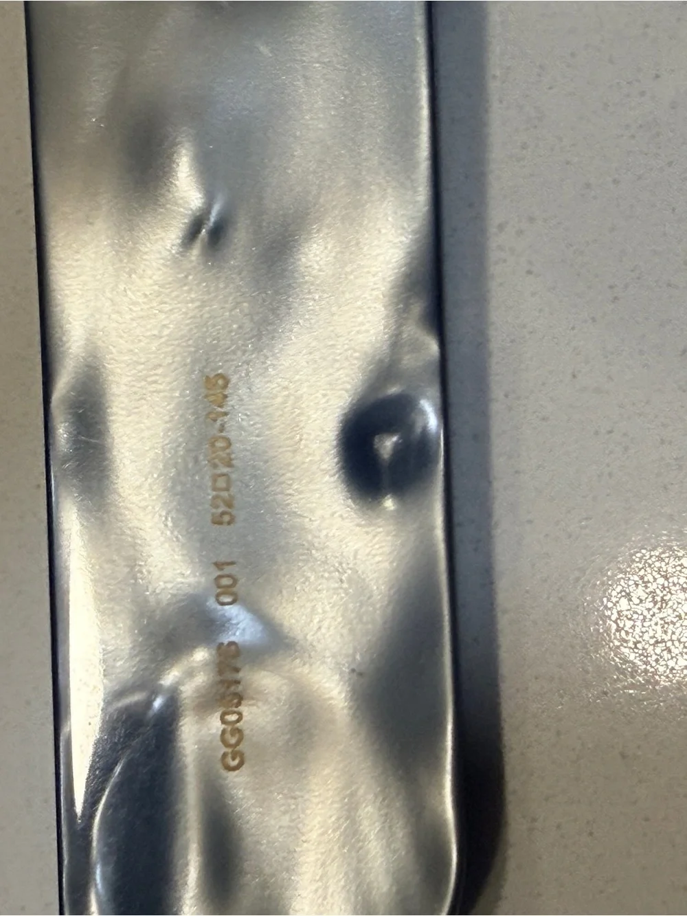 Gucci Black Oval Sunglasses Pearl Gray Arms Interlocking GG Brand New